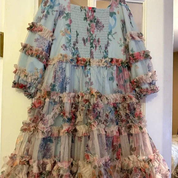 Ivy City Co Catherine Mini Dress in Blue Floral - Picture 3 of 6